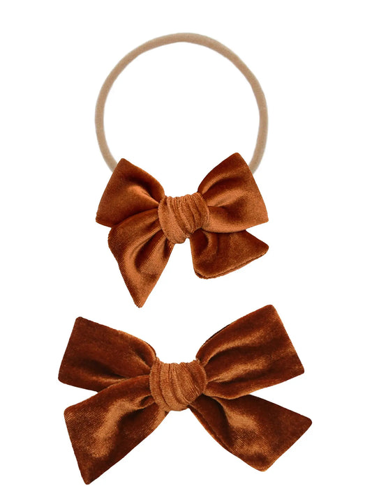 Velvet - Rust Bow