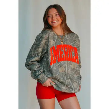 America Camo Sweatshirt
