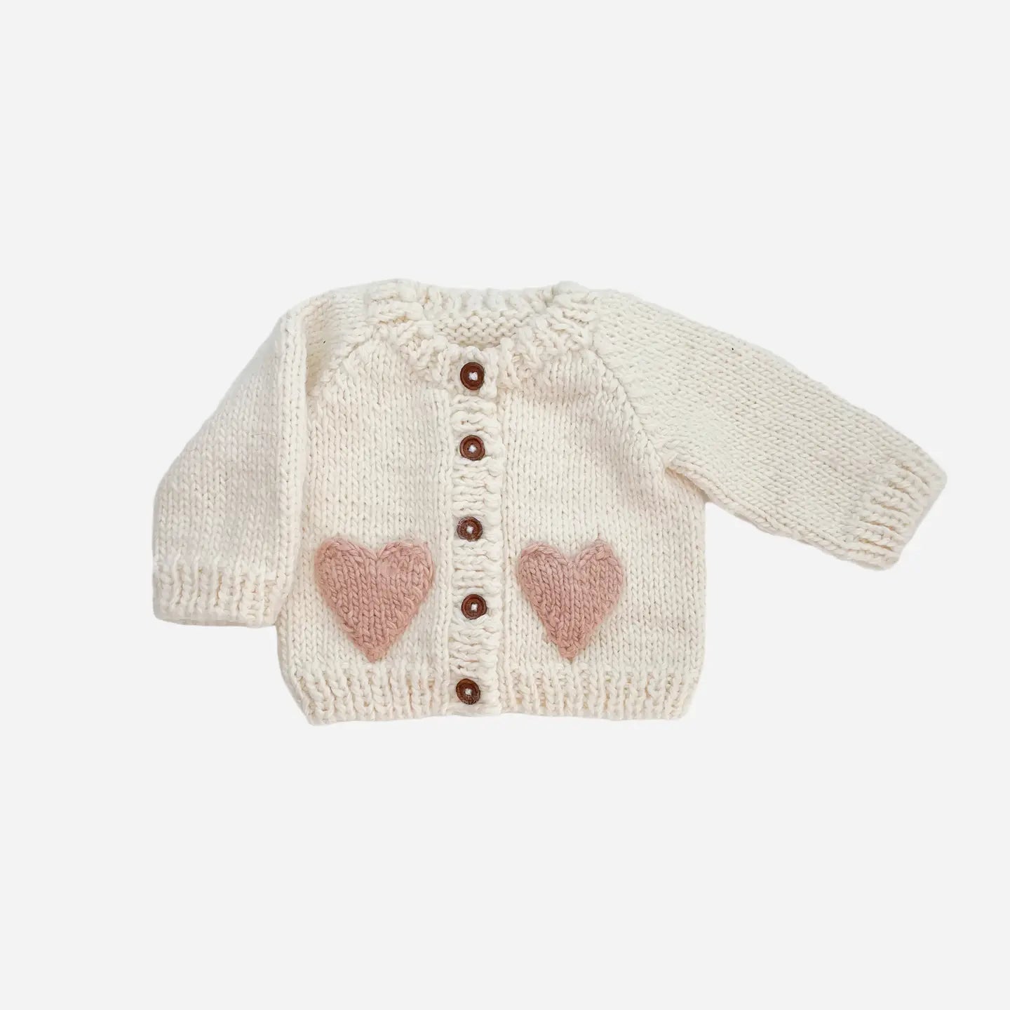 Heart Cardigan - Blush