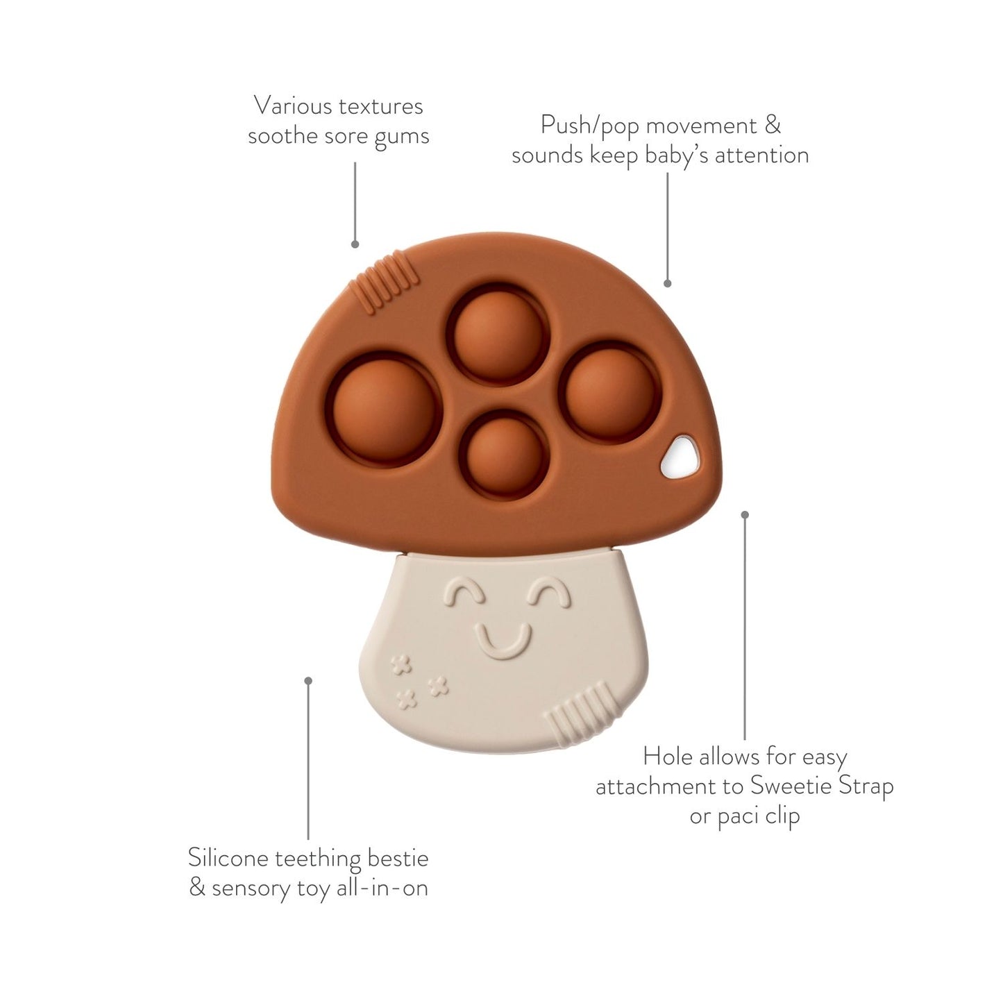 Itzy Pop™ Sensory Popper Toy - Mushroom