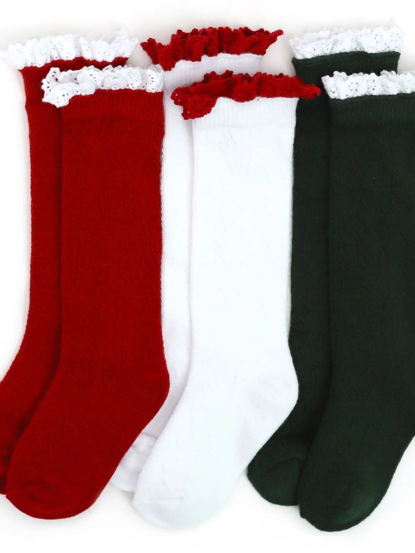 Fancy Christmas Knee High Socks 3-Pack