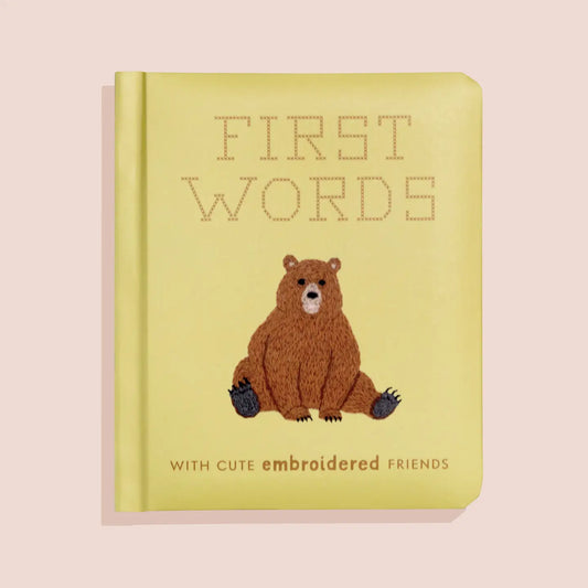 First Words with Cute Embroidered Friends (Baby Board Book)