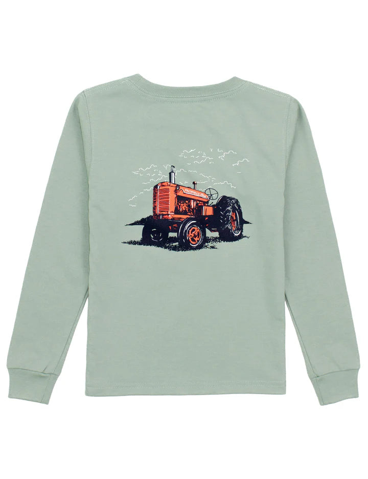 Boys Tractor Long Sleeve - Sage