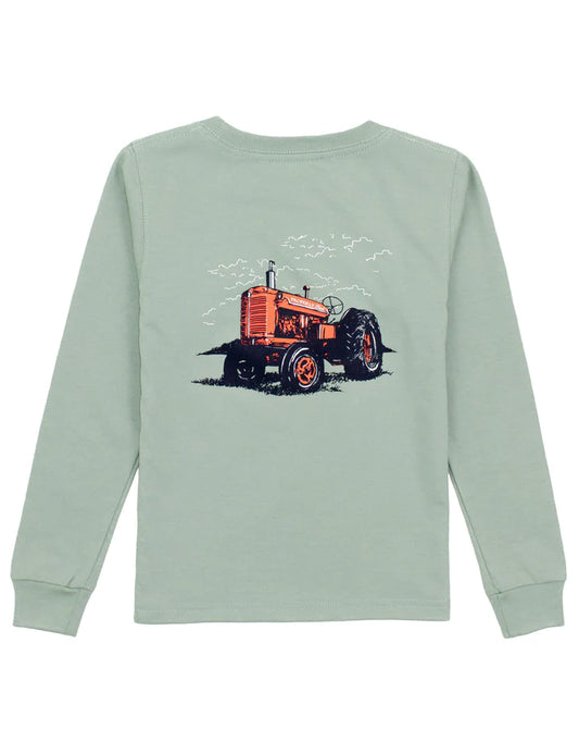 Boys Tractor Long Sleeve - Sage