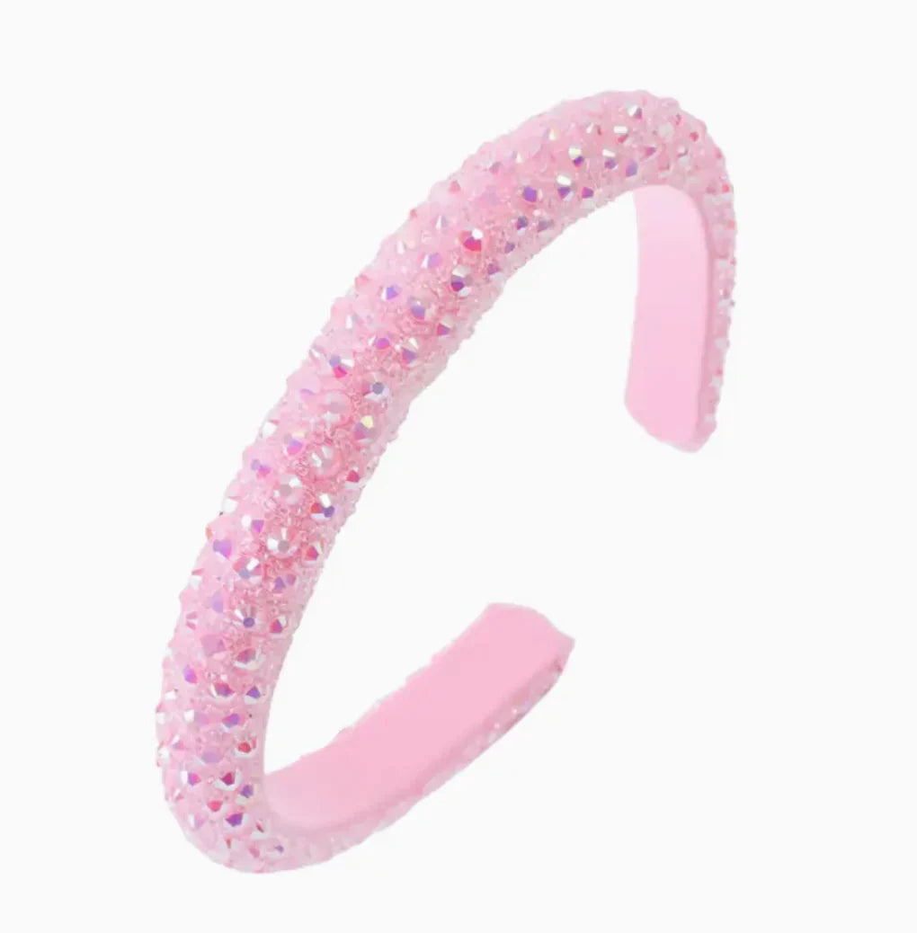Lil' Sis Rhinestone Headband - Pink