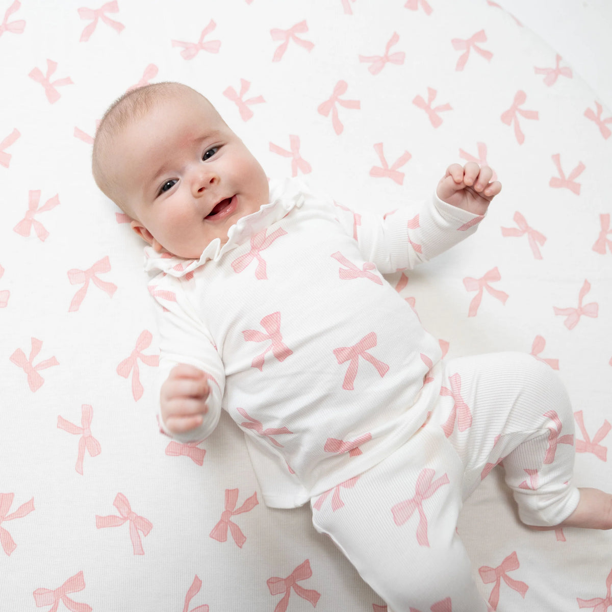 Long Sleeve Ruffle Top and Pant - Pretty Bows