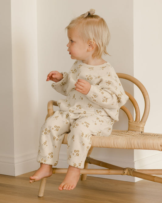 waffle slouch set || honey flower