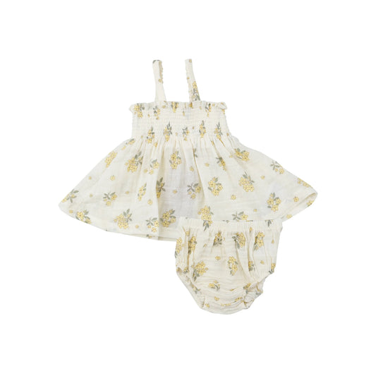 Smocked Top & Bloomer - Buttercup Bouquets