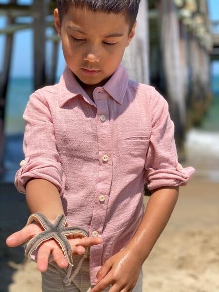 Merchant Long Sleeve Button Up - Dusty Pink