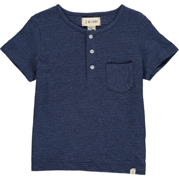 Dodger - Navy Ribbed Henley