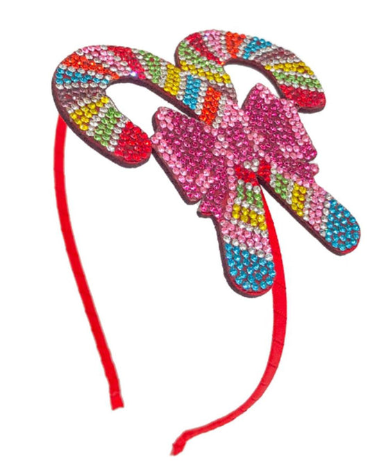 Raindow Candy Cane Headband