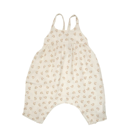 Tie Back Romper - Block Print Ditsy