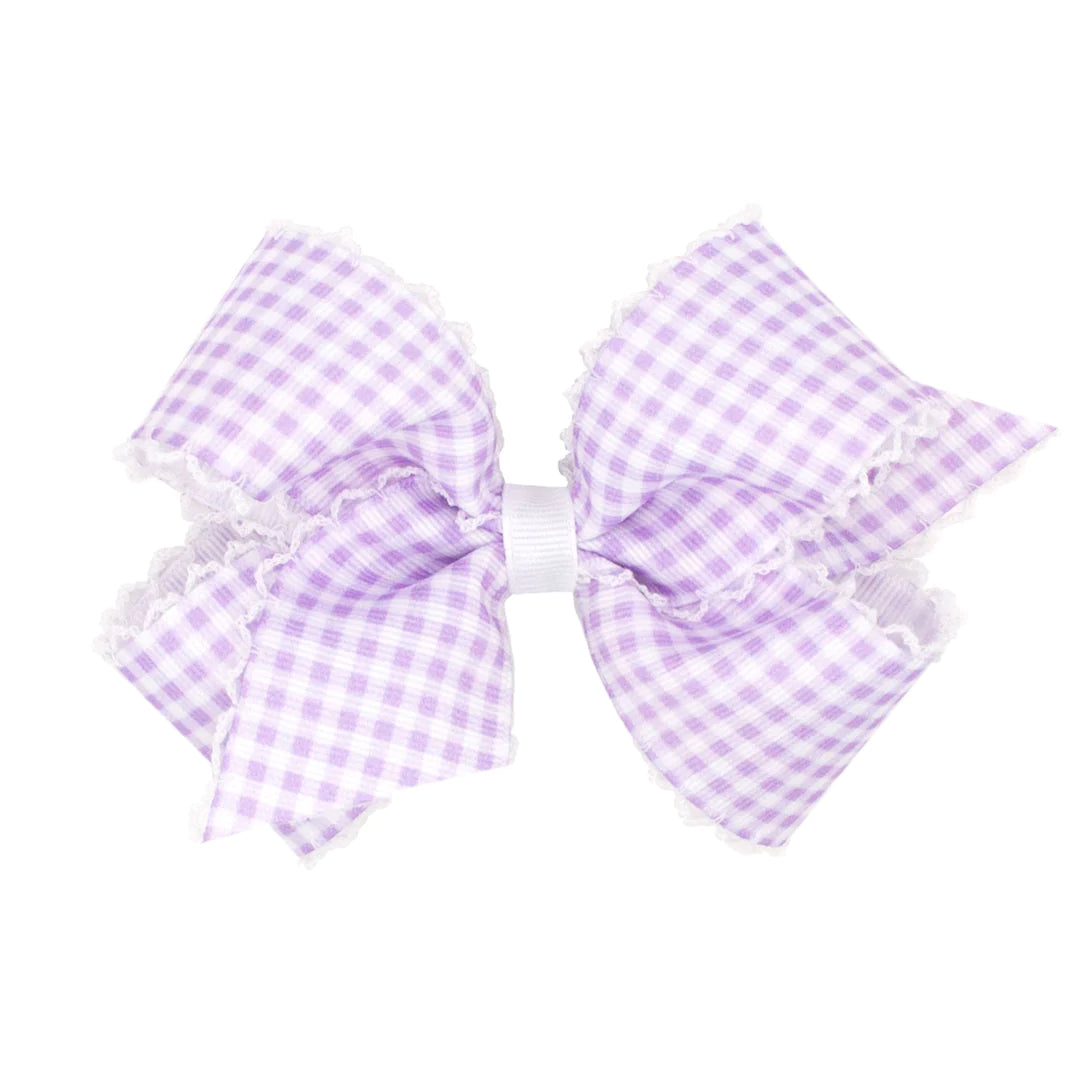 Medium Gingham Moonstitch Bow