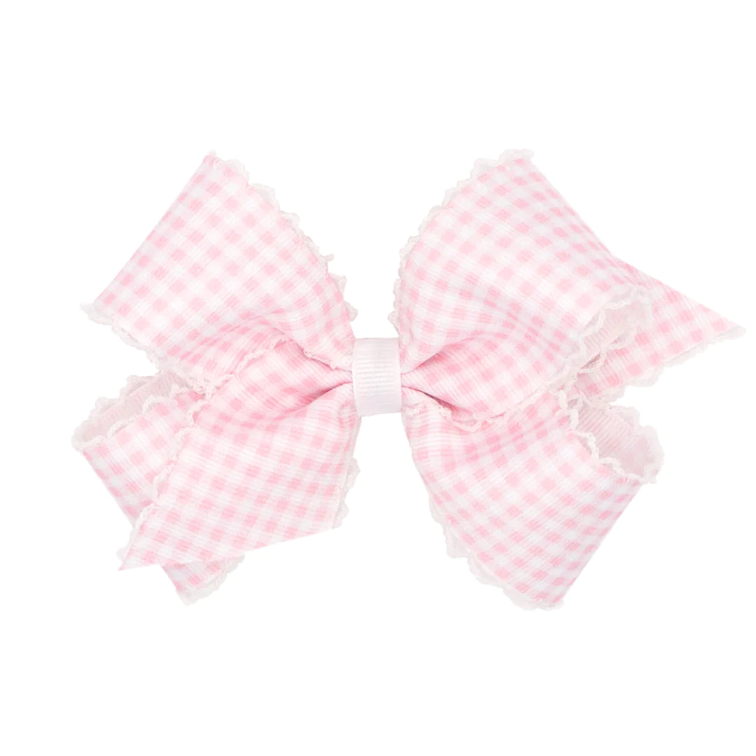 Medium Gingham Moonstitch Bow