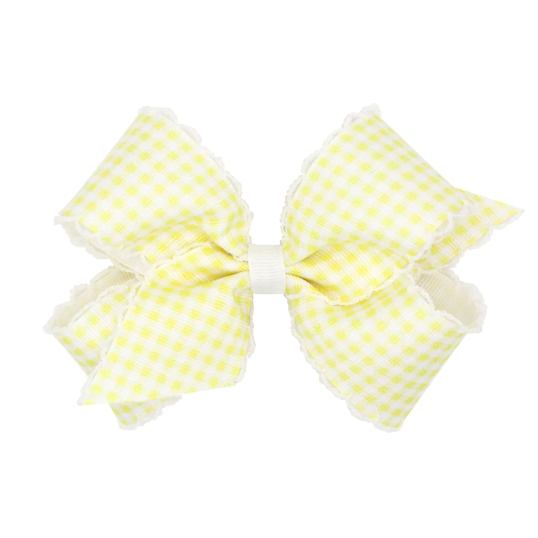 Medium Gingham Moonstitch Bow