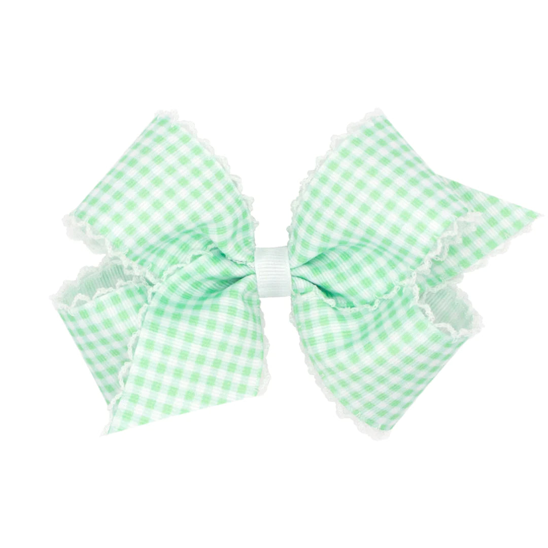 Medium Gingham Moonstitch Bow