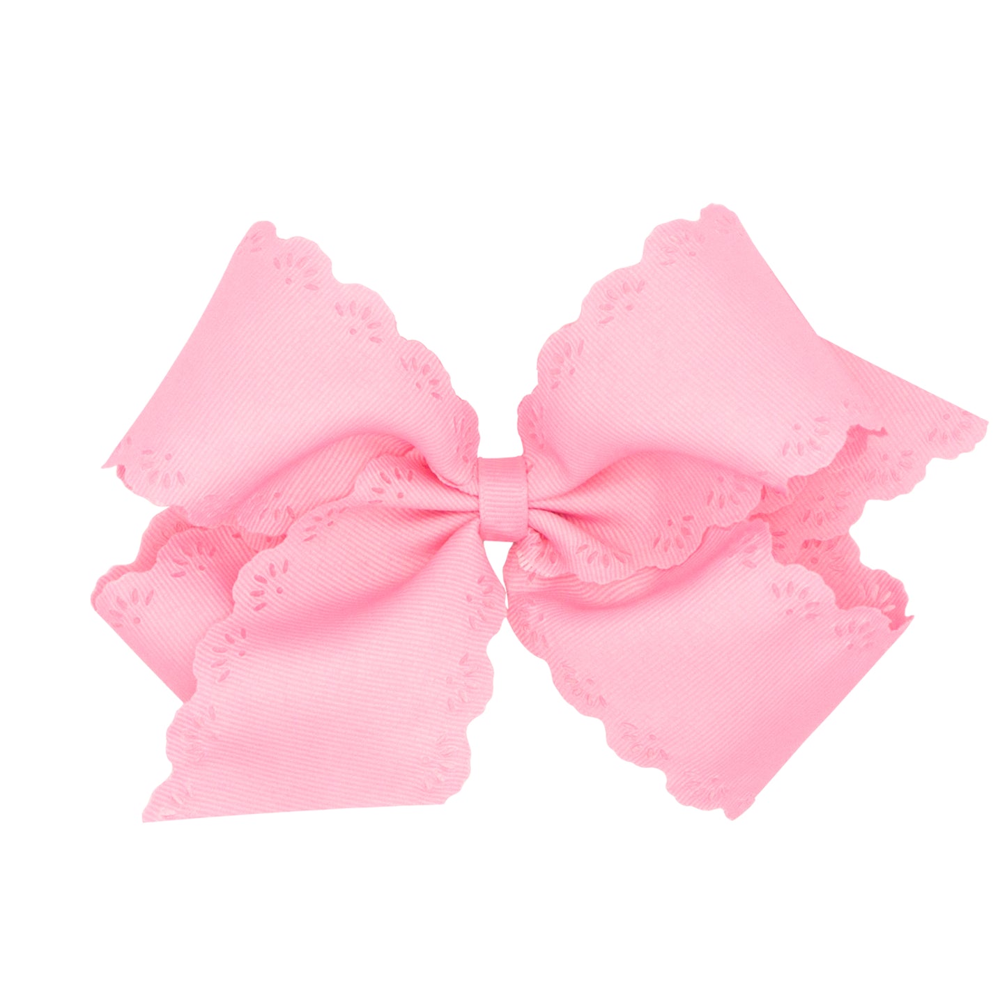 Small King Floral Eyelet Embossed Edged Bow