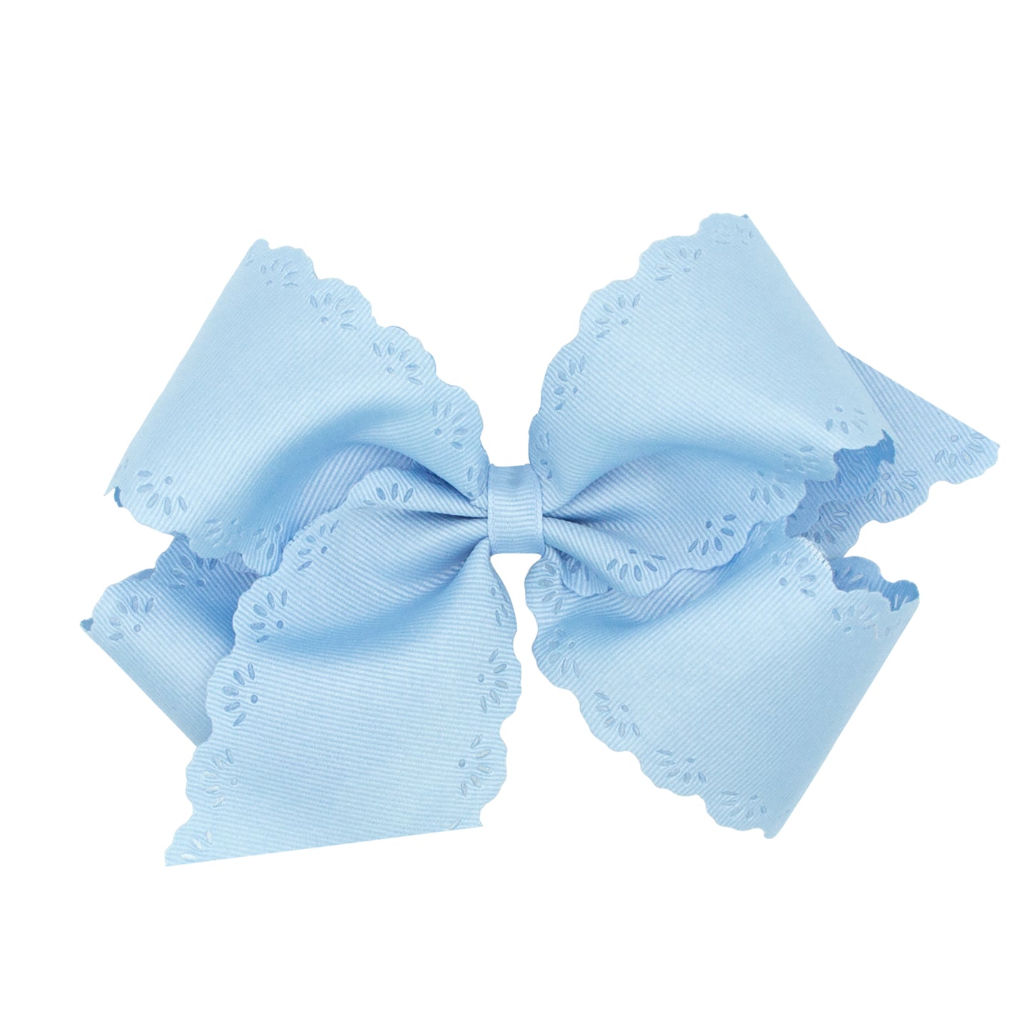 Small King Floral Eyelet Embossed Edged Bow