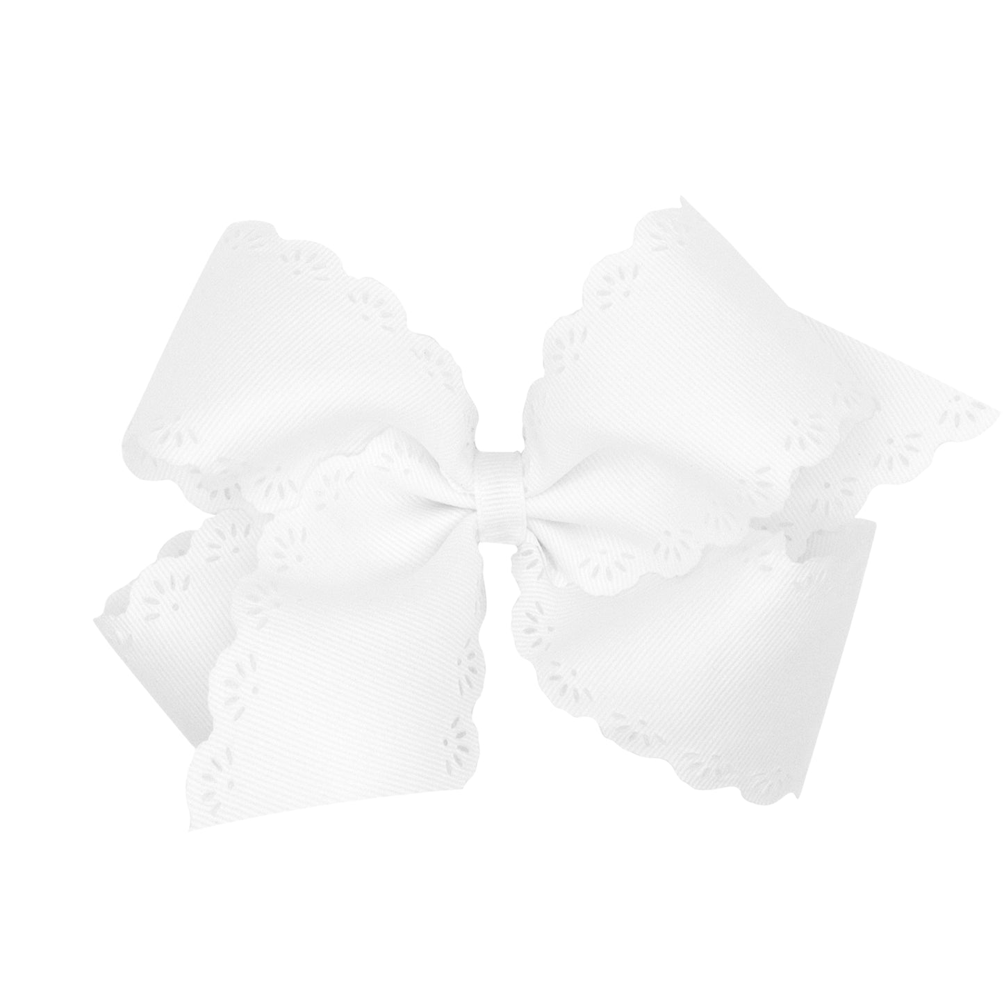 Small King Floral Eyelet Embossed Edged Bow