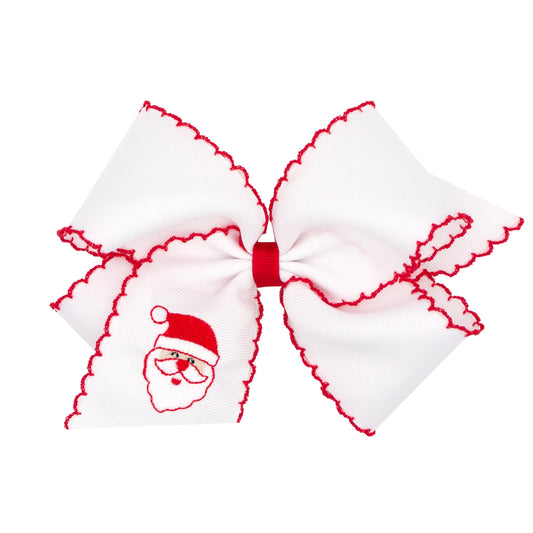 KING CHRISTMAS EMBROIDERED MOONSTITCH BOW - SANTA