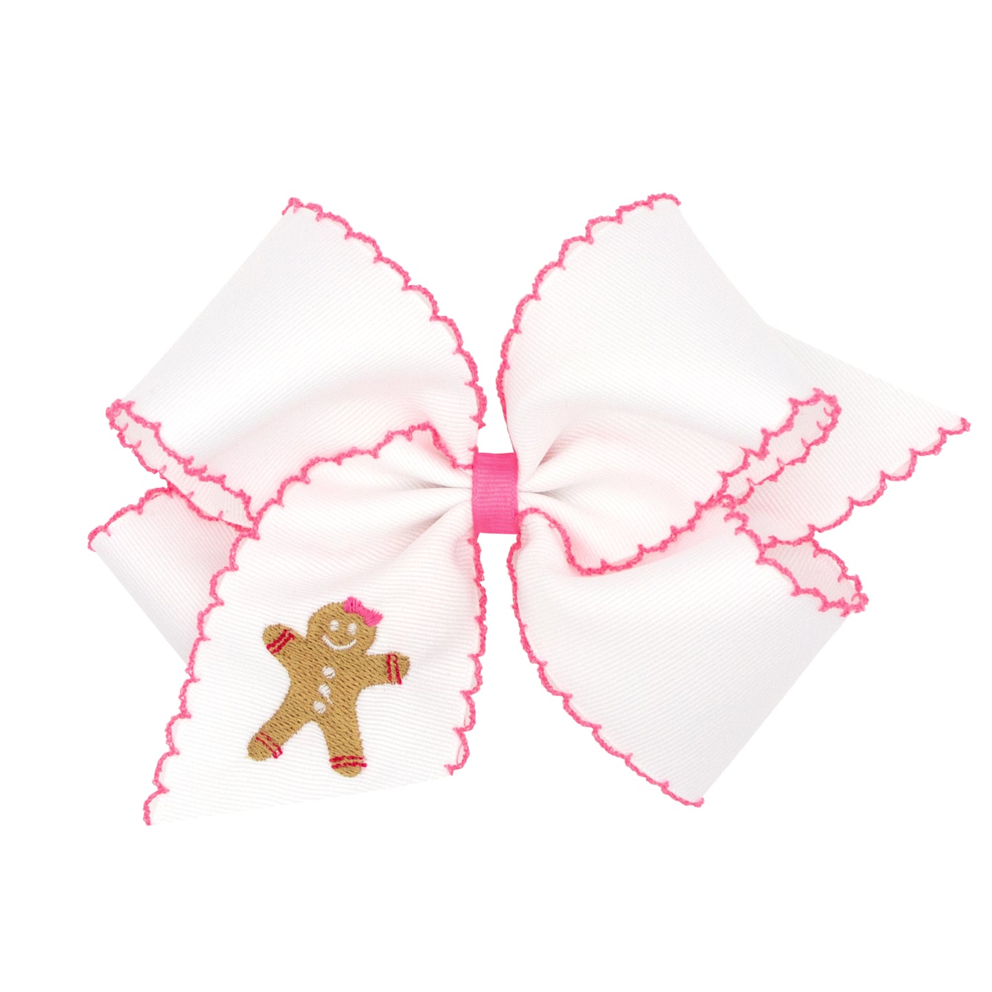 KING GINGERBREAD EMBROIDERED MOONSTITCH BOW