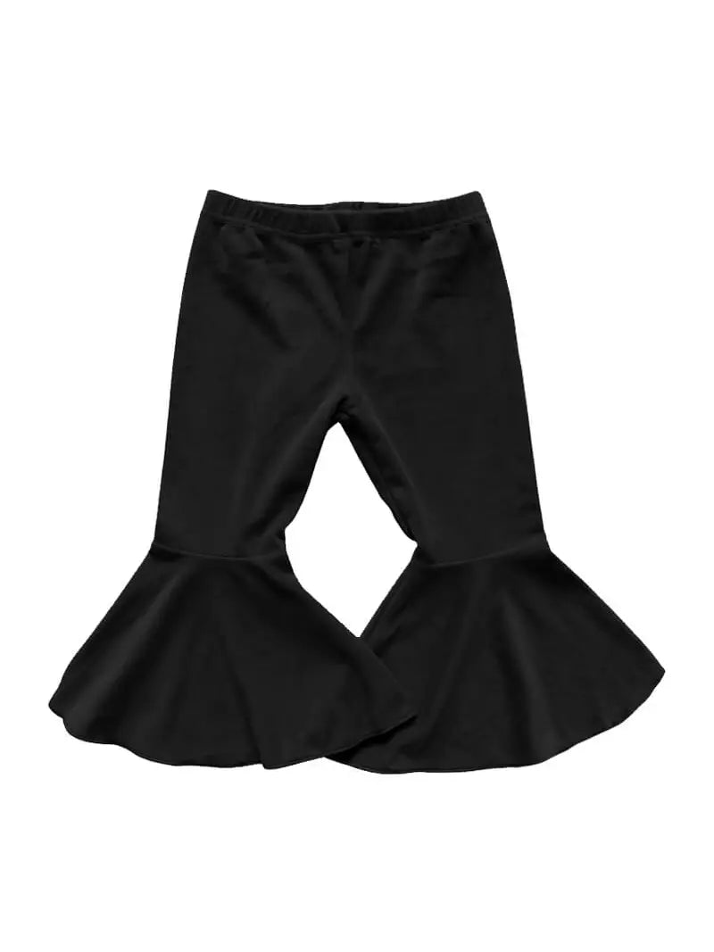 Lina Velour Bell Bottoms - Black