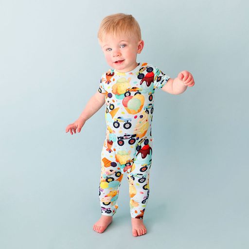 Short Sleeve Pajamas - Monster Trucks