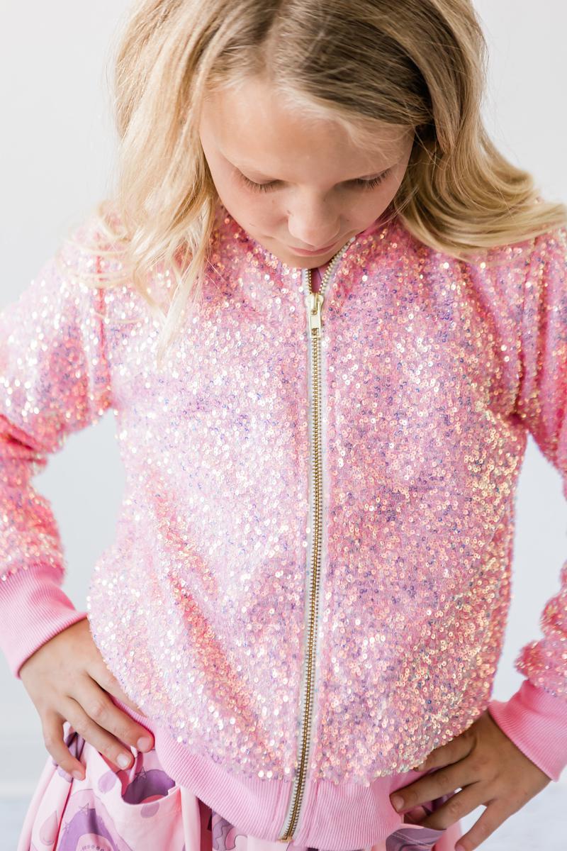 Sequin Jacket - Bubblegum