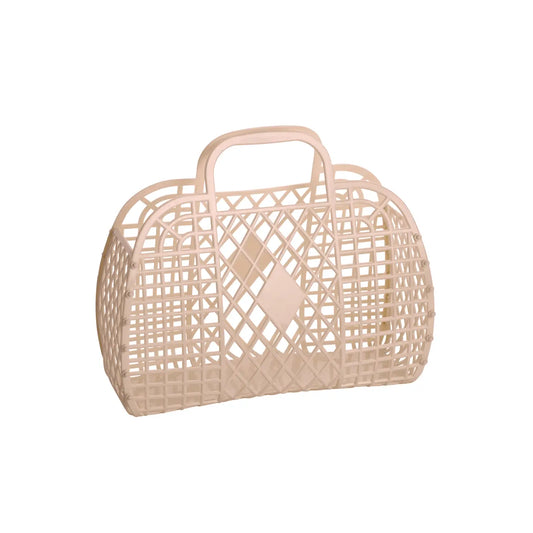 Small Retro Basket Jelly Bag - Latte