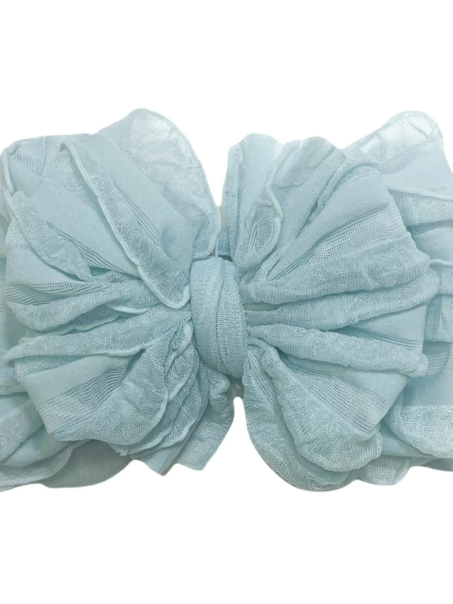 Ruffled Headband - Baby Blue