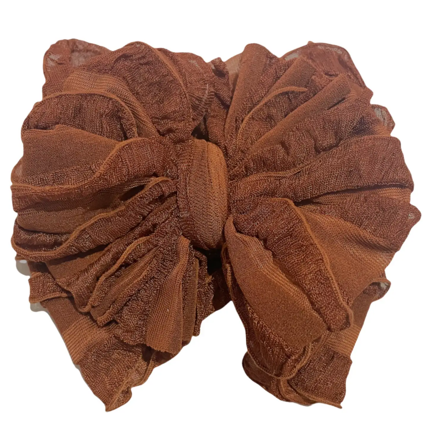 Ruffled Headband - Chestnut