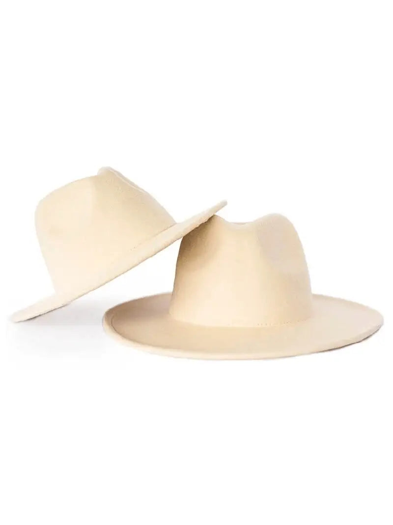 Bordeaux Flat Brim Hat - Ivory