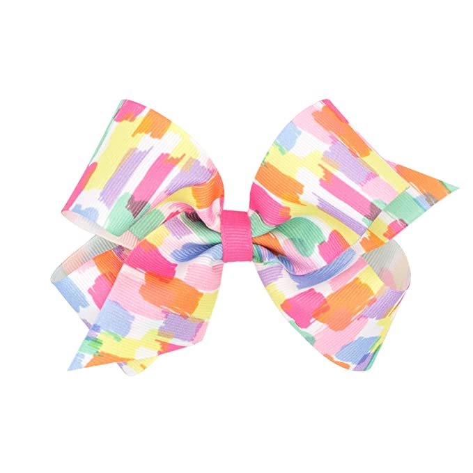 Medium Birthday Girl Bright Brush Bow