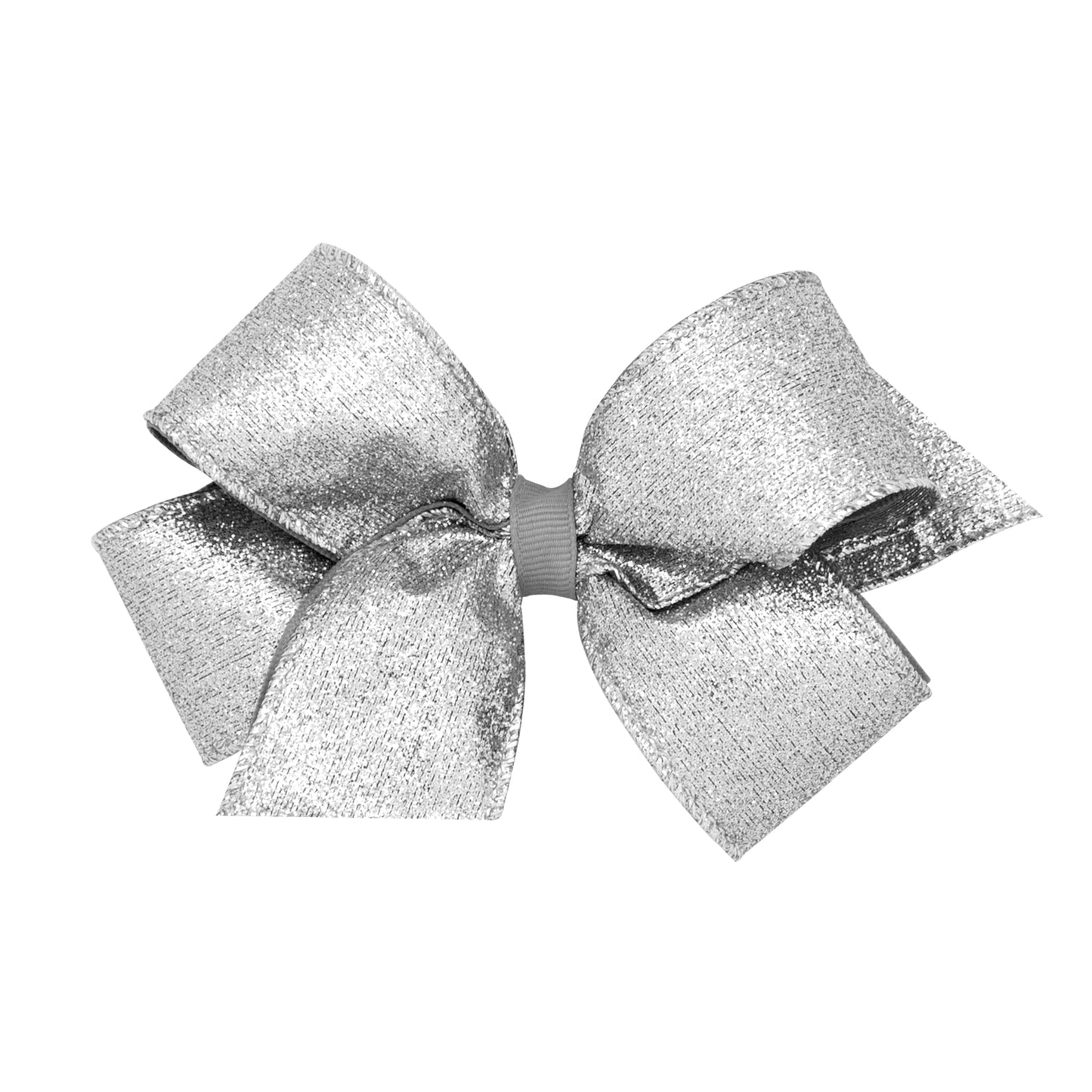 MEDIUM PARTY TIME GLITTER BOW - SILVER