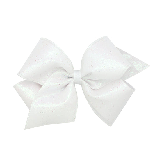 KING PARTY TIME GLITTER BOW - WHITE