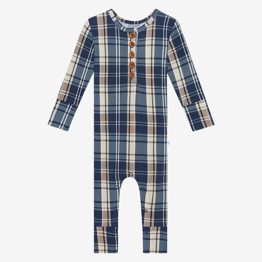 Long Sleeve Henley Romper - Joseph