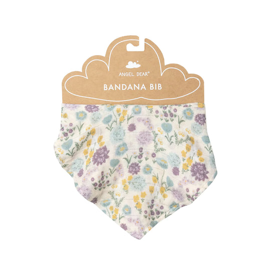 ORGANIC COTTON MUSLIN BANDANA BIB - VINTAGE OASIS FLORAL