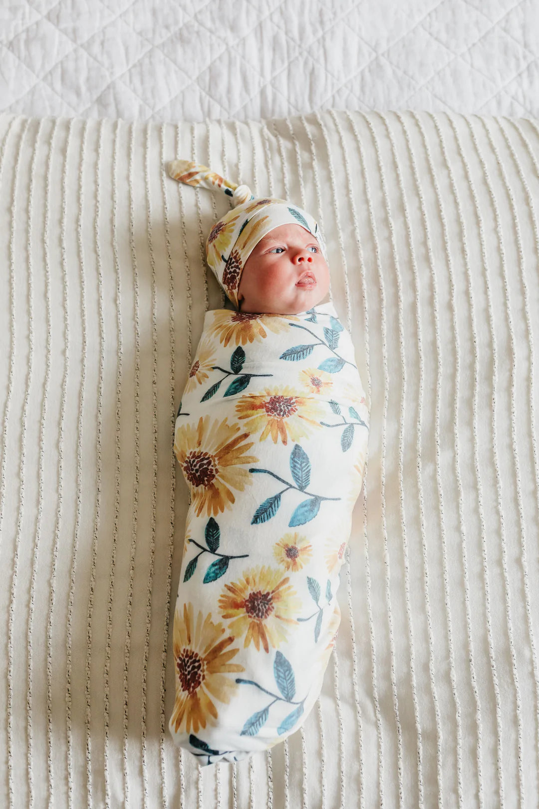 KNIT SWADDLE BLANKET- SUNNIE