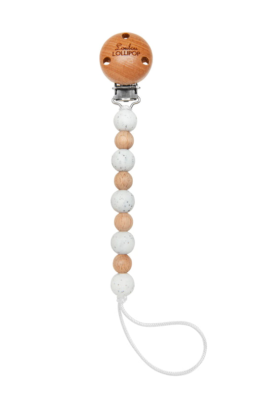 Celeste Pacifier Clip - Marble