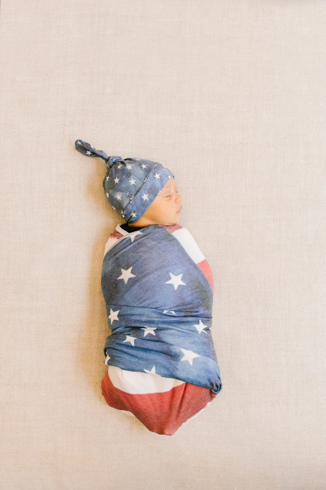 KNIT SWADDLE BLANKET - PATRIOT