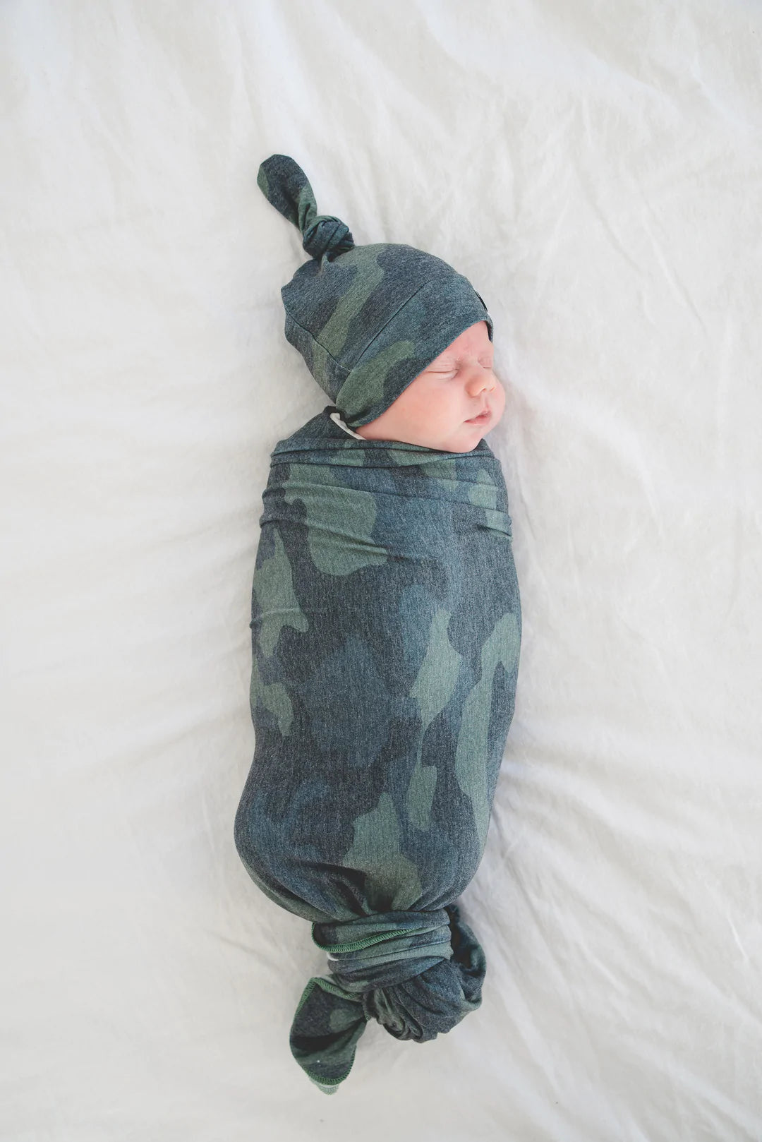 KNIT SWADDLE BLANKET - HUNTER