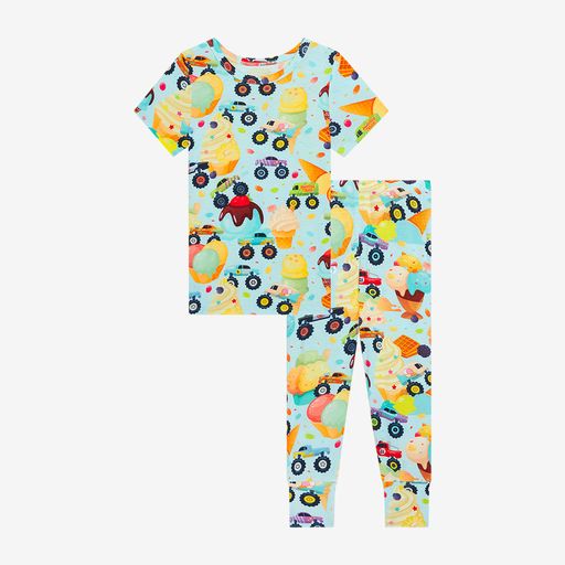 Short Sleeve Pajamas - Monster Trucks