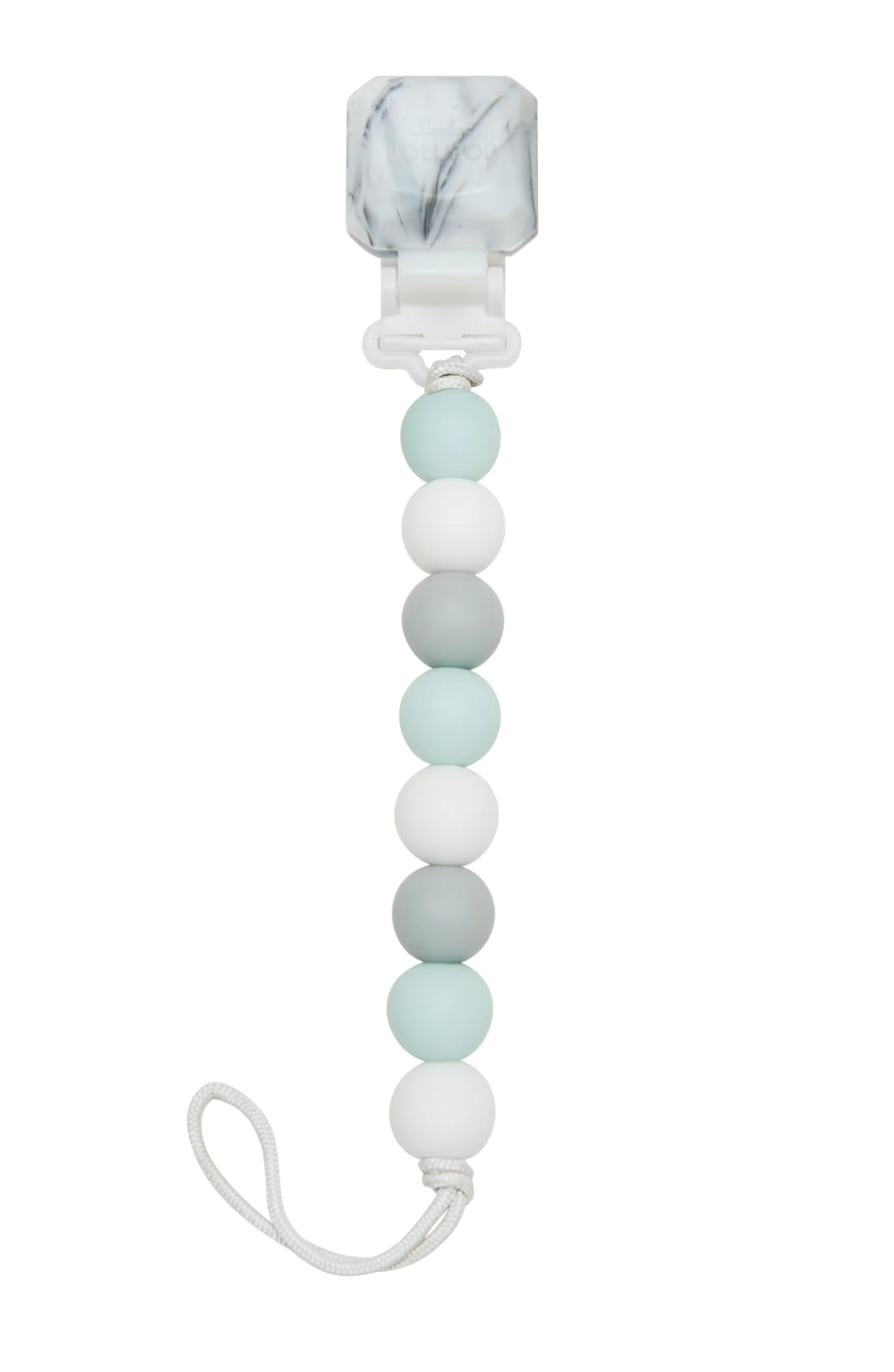Lolli Gem Pacifier Clip - Blue Grey