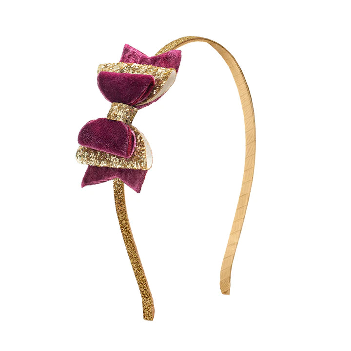 BOW HEADBAND - BERRY