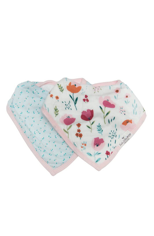 Bandana Bib Set - Rosey Bloom