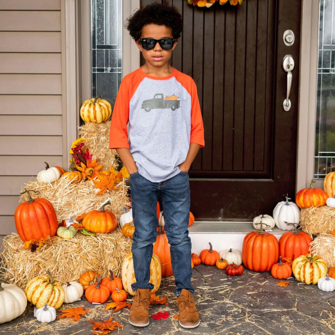 RETRO PUMPKIN TRUCK TEE L/S