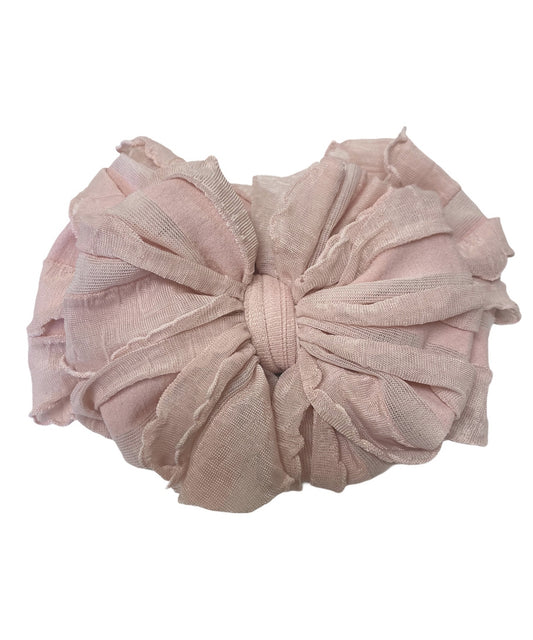 RUFFLED HEADBAND - PARIS PINK