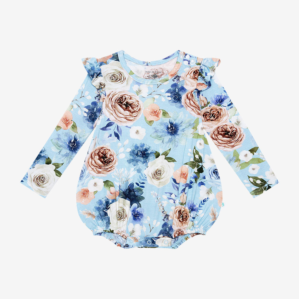 RUFFLED BUBBLE ROMPER - FROSTINE