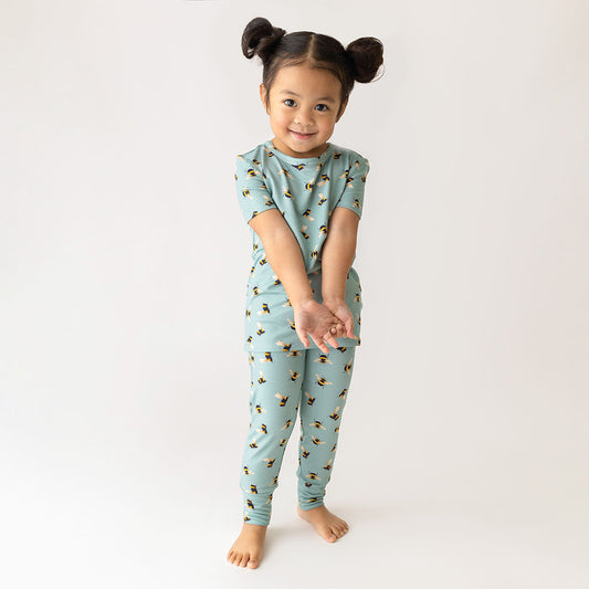 Short Sleeve Short Pajamas - Spring Bees