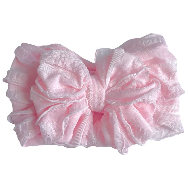 RUFFLED HEADBAND - PERFECT PINK